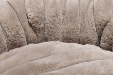 Preview: Katzenbett Reza - beige - rund - 50 x 50 x 15 cm